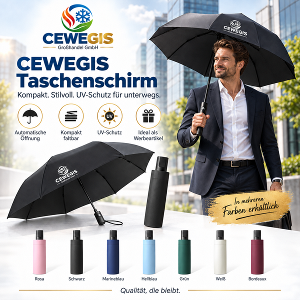 UV-Taschenschirm mit individuellem Logo