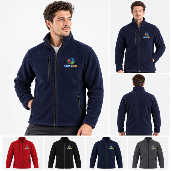 Polar Fleecejacke 280 g/m² mit 3 Taschen – Arbeitsjacke mit Logo