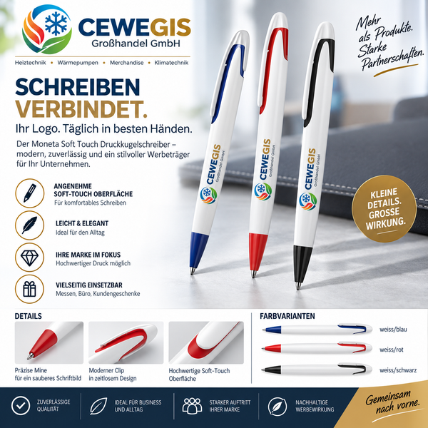 Premium Business Kugelschreiber – individuell mit Firmenlogo