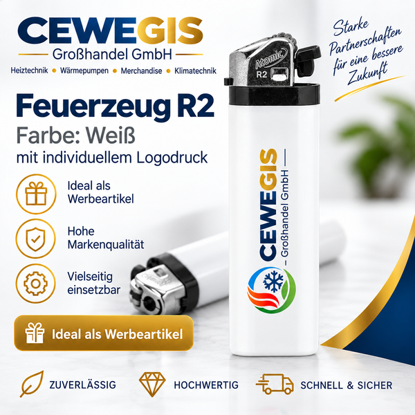 Feuerzeug Flintlight mit Logo bedrucken – Einweg-Feuerzeug mit Feuerstein