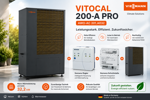 Viessmann Vitocal 200-A Pro AWO-AC 201.A032 – Luft/Wasser-Wärmepumpe 32,2 kW