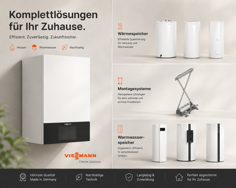 Viessmann Paket Vitodens 300-W B3HH 1,9–11 kW mit Vitocell 300-V 160 l Speicher