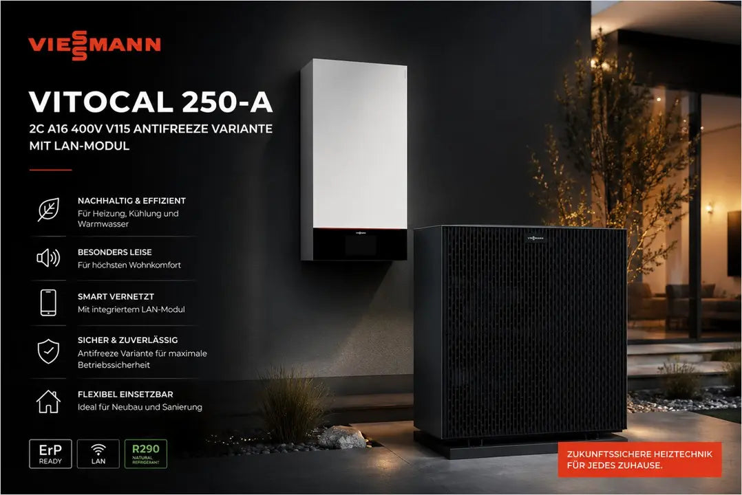 Viessmann Vitocal 250-A Wärmepumpe – Produktvorteile und Systemkomponenten